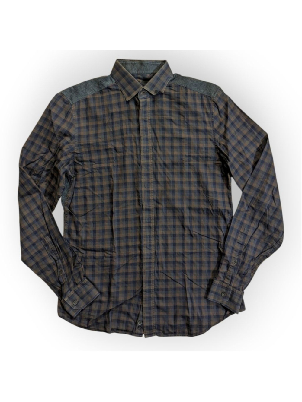 Z Zegna Plaid Button Down Shirt 15 38